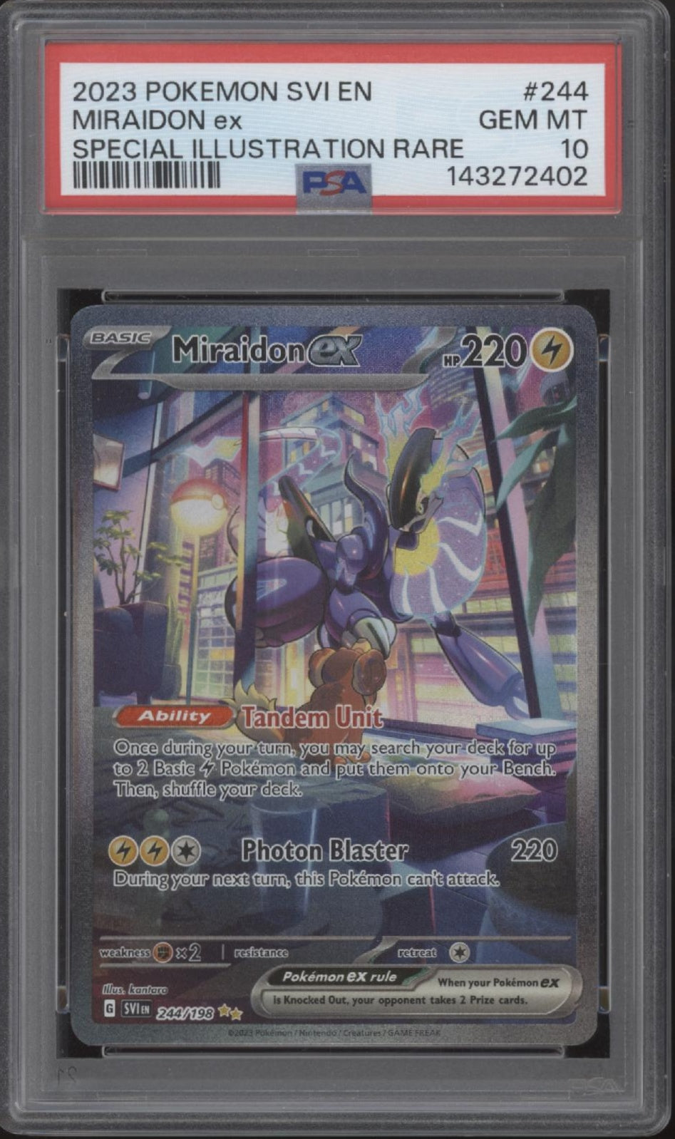 Miraidon ex Pokemon Scarlet & Violet Special Illustration Rare #244 PSA 10、Collector Store LLC Gaming、kayou