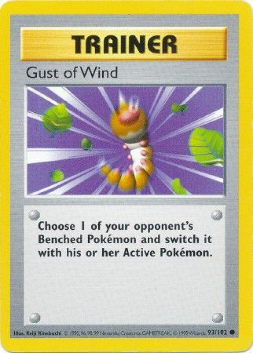 Pokemon Base Set Common Gust of Wind #93 Shadowless Lightly Played、ToyWiz、kayou