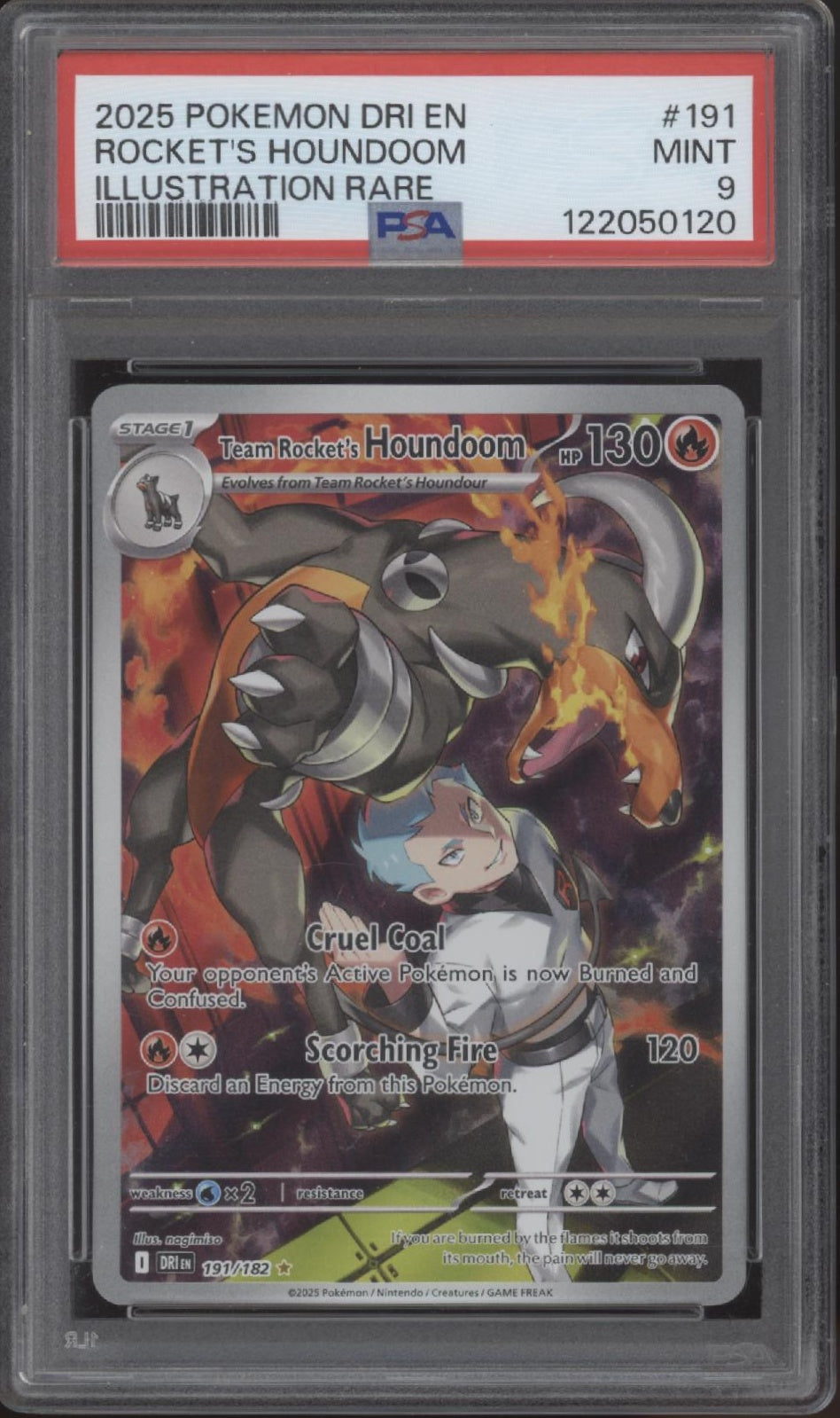 Team Rocket's Houndoom Pokemon Destined Rivals Illustration Rare #191 PSA 9、Collector Store LLC Gaming、kayou