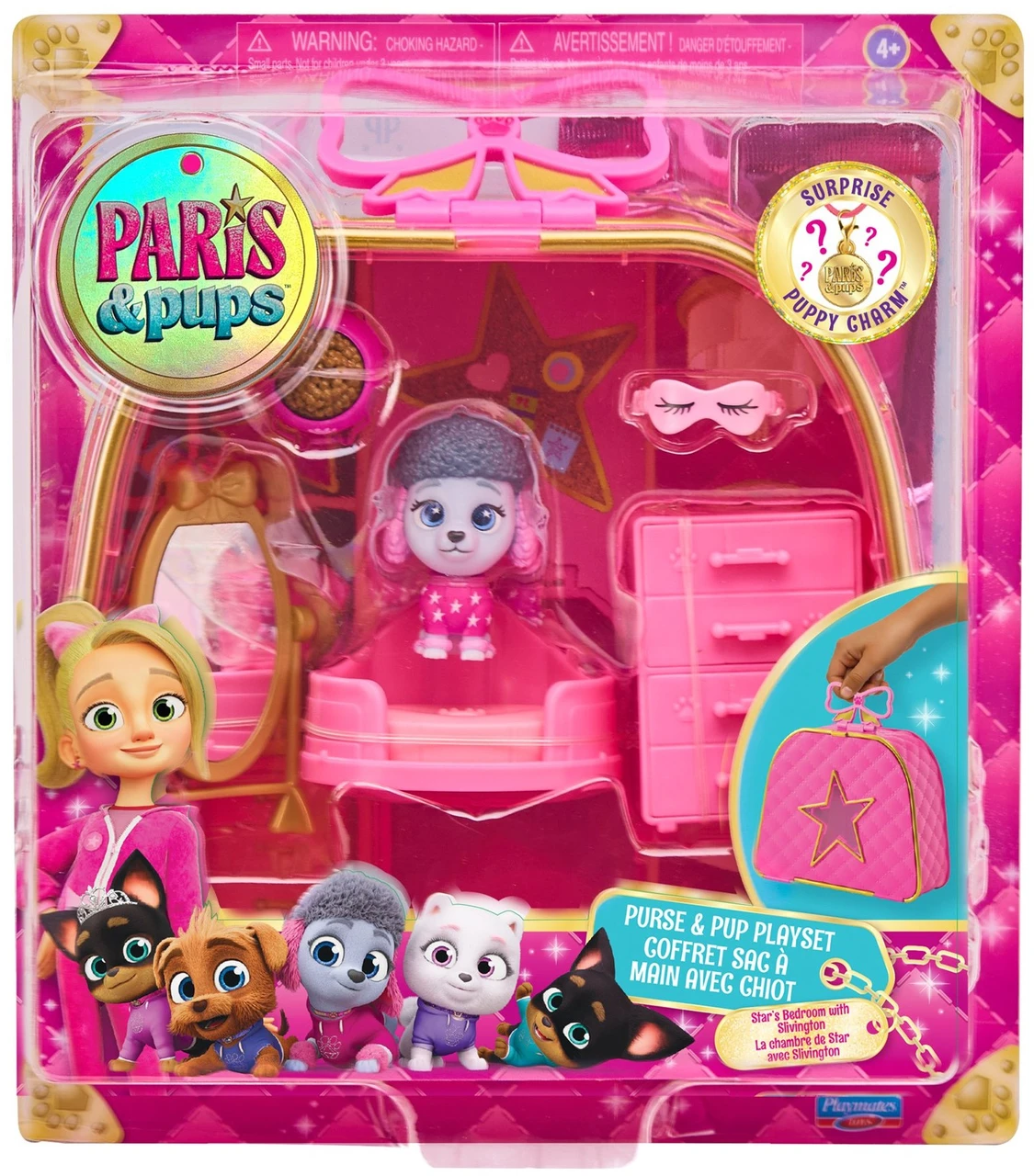 Paris & Pups Purse & Pup Playset Star's Bedroom with Silvington、ToyWiz、kayou