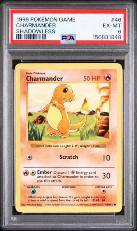Pokemon Base Set Common Charmander #93 PSA 6、ToyWiz、kayou