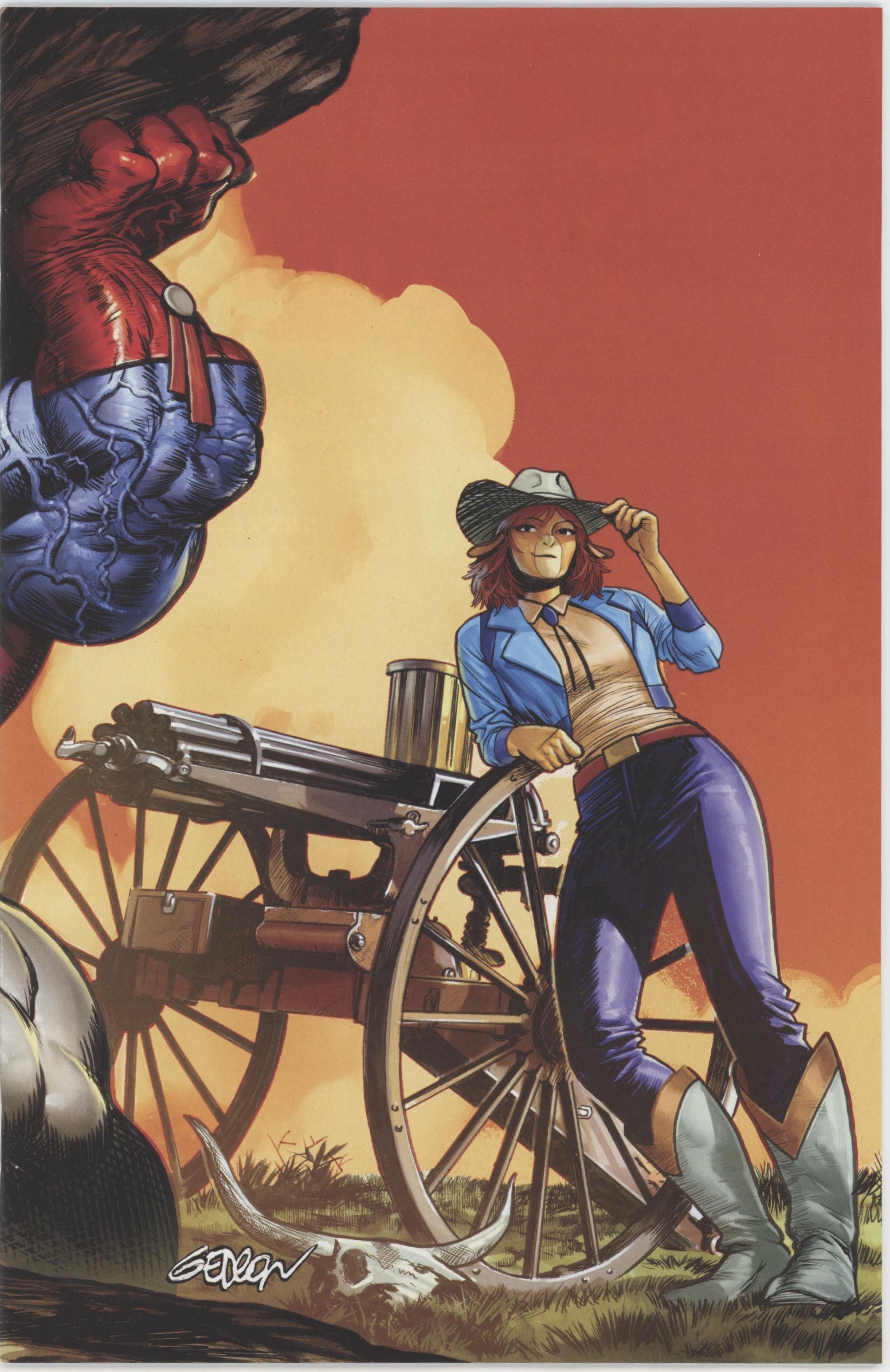 Wild West Cow Boys Of Moo Mesa #4 (Of 4) Cover D 1 in 10 Juan Gedeon Full Art Variant、Oni Press、kayou