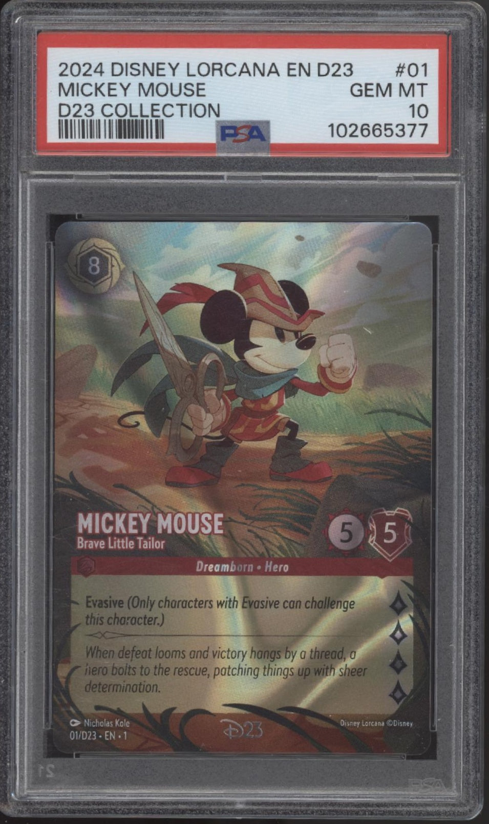 Mickey Mouse Brave Little Tailor Disney Lorcana D23 Collection #01 PSA 10、Collector Store LLC Gaming、kayou