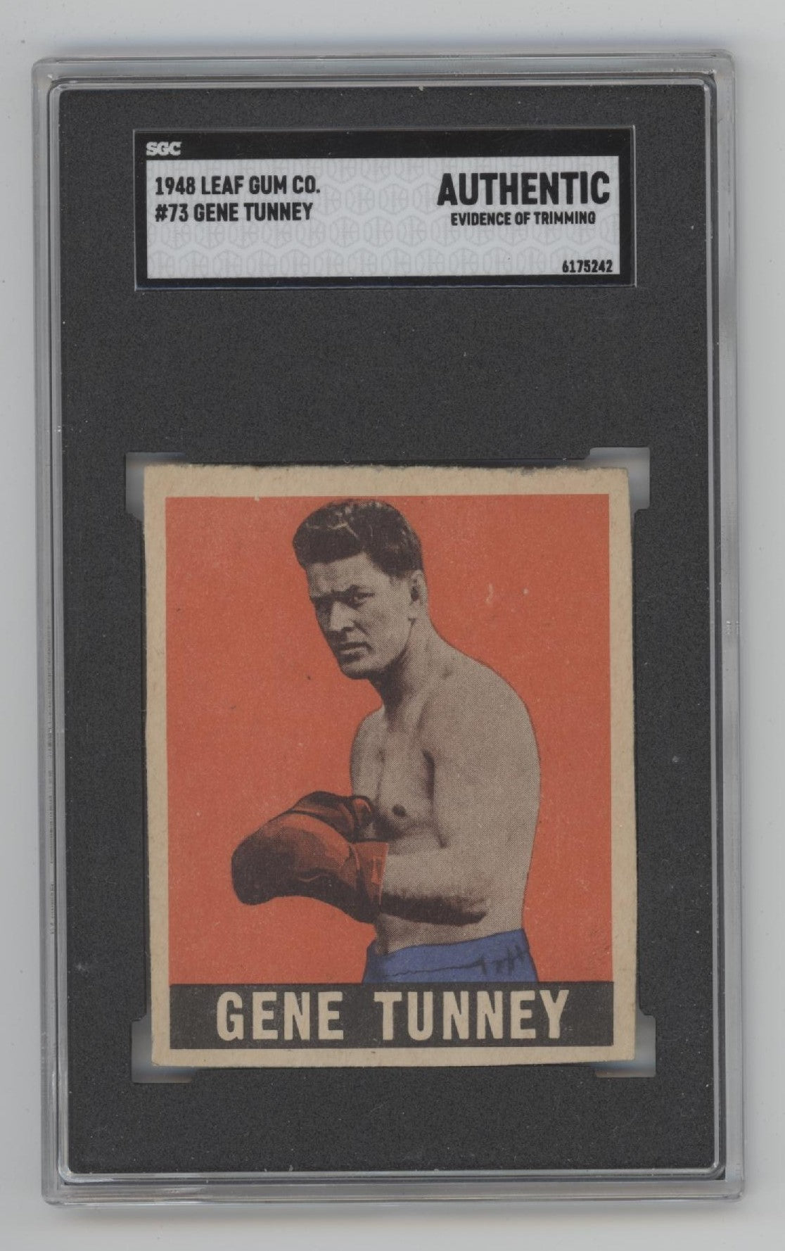 Gene Tunney 1948 Leaf #73 SGC Authentic (Evidence of Trimming)、Collector Store LLC、kayou