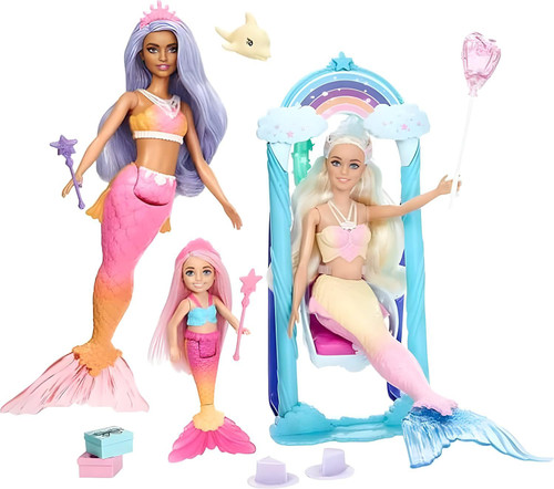 Dreamtopia Mermaid Barbie Doll 3-Pack、ToyWiz、kayou