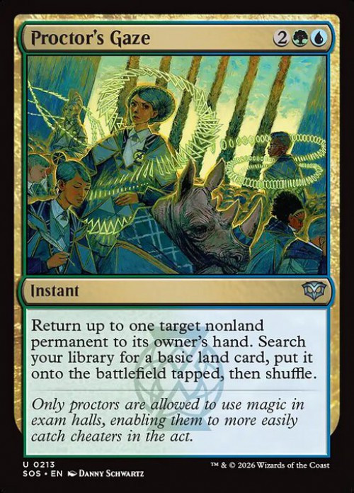 MtG Secrets of Strixhaven Uncommon FOIL Proctor's Gaze #213、ToyWiz、kayou
