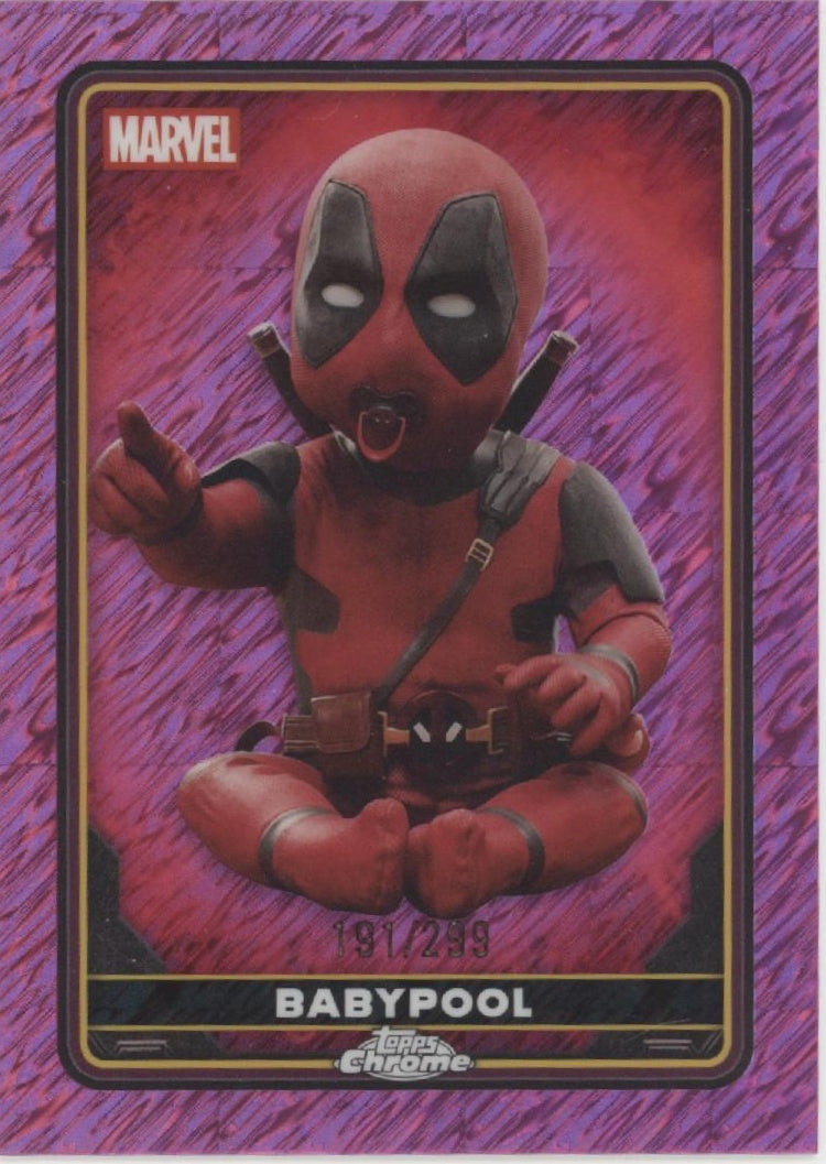 Babypool 2025 Topps Chrome Marvel Fuschia Shimmer Refractor 191/299 #39、Collector Store LLC、kayou