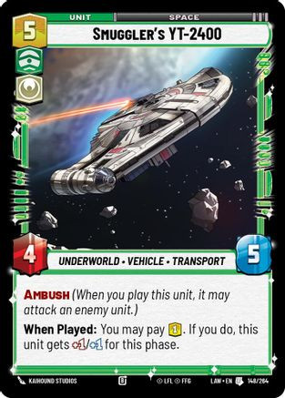 Smuggler's YT-2400 (148/264) - A Lawless Time、Fantasy Flight Games、kayou