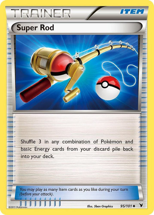 Pokemon Black & White Noble Victories Uncommon Super Rod #95 Lightly Played、ToyWiz、kayou