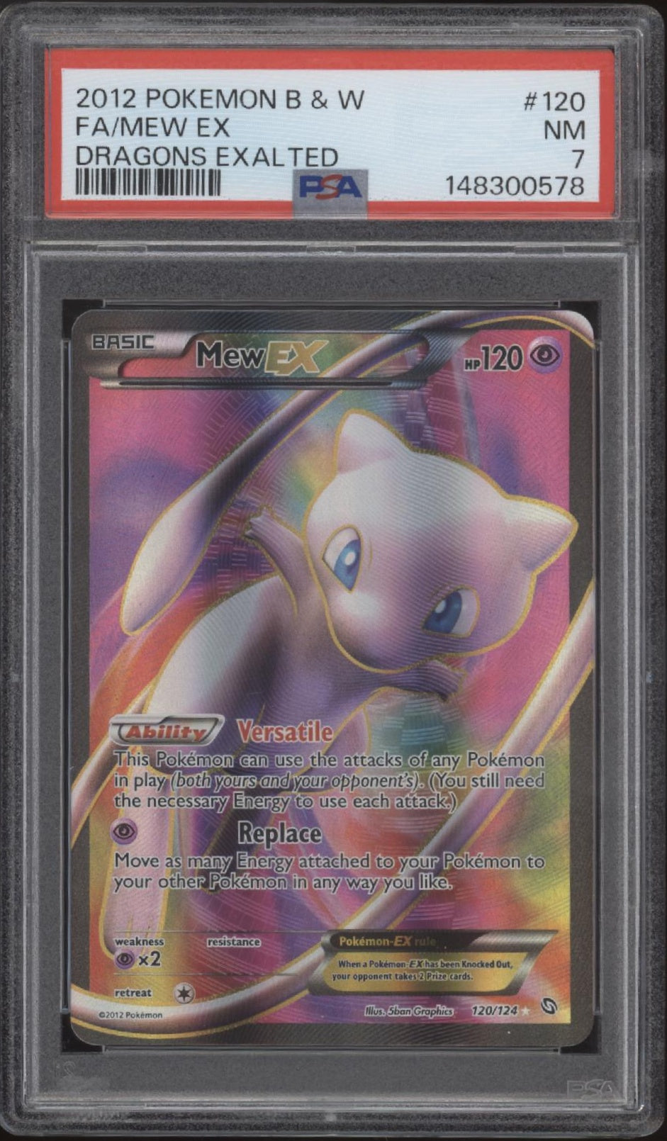 Mew ex Pokemon Dragons Exalted Full Art #120 PSA 7、Collector Store LLC Gaming、kayou