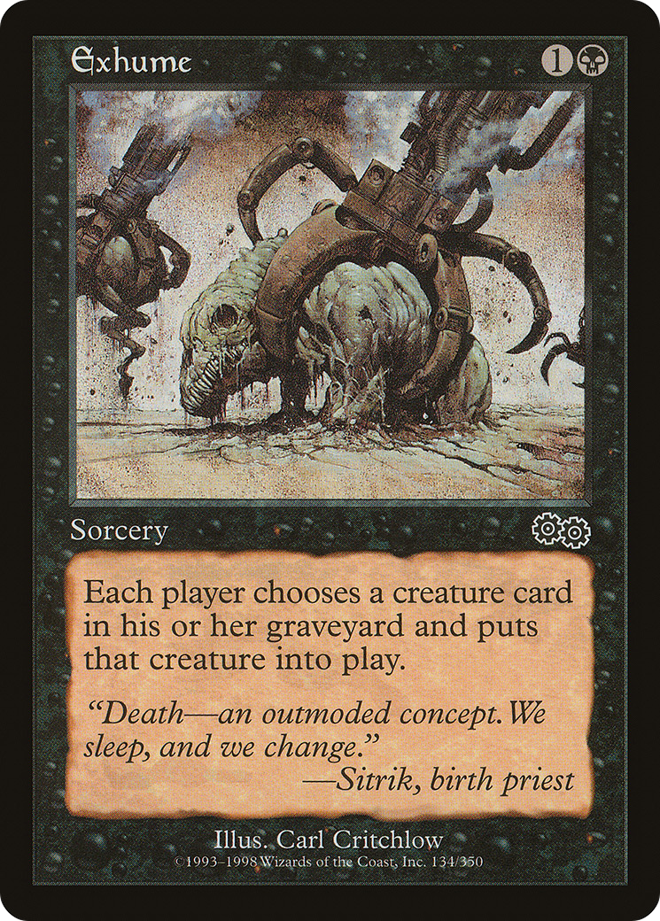 Exhume (USG-134) - Urza's Saga、Wizards of the Coast、kayou