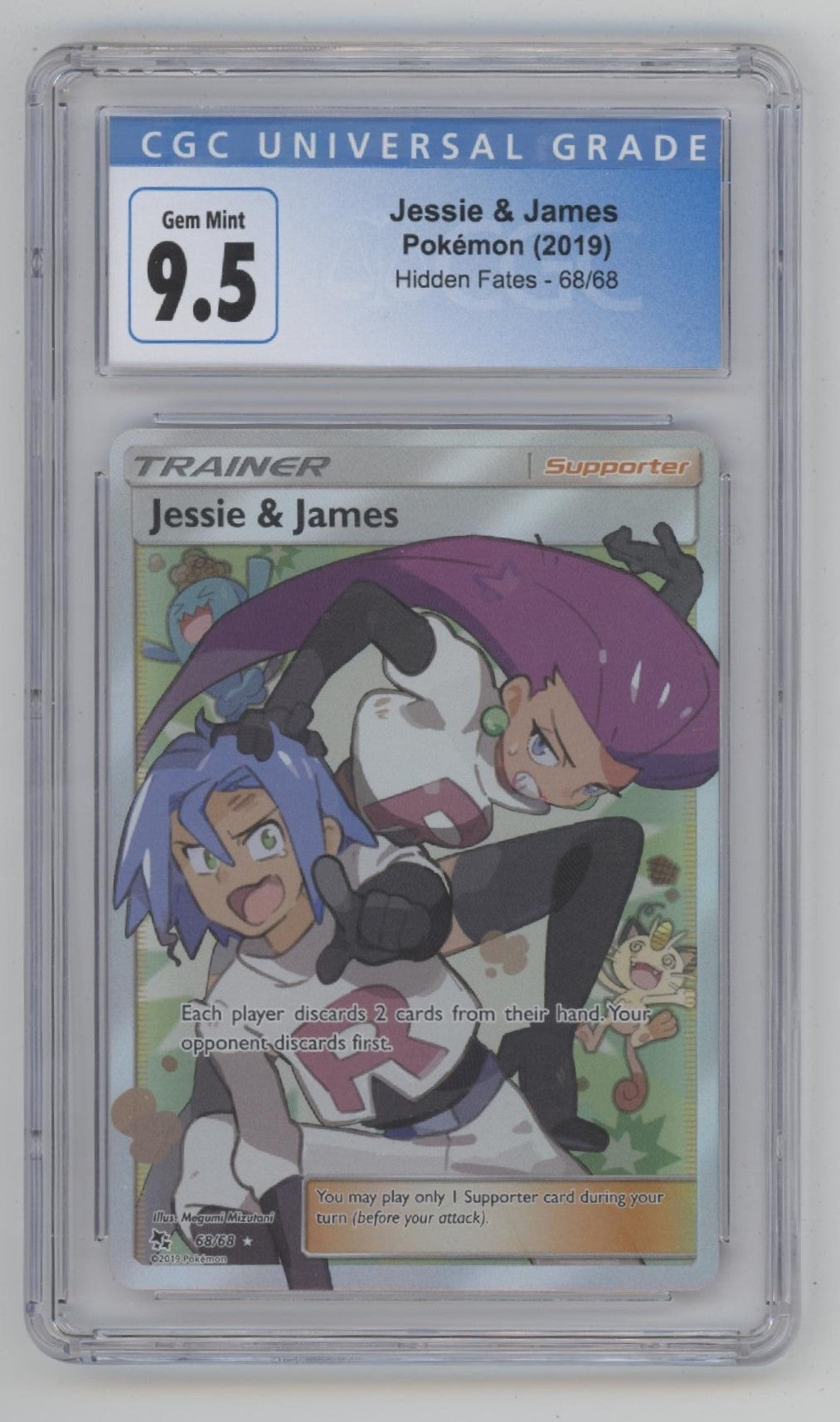 Jessie & James Pokemon Hidden Fates #68 CGC 9.5、Collector Store LLC Gaming、kayou
