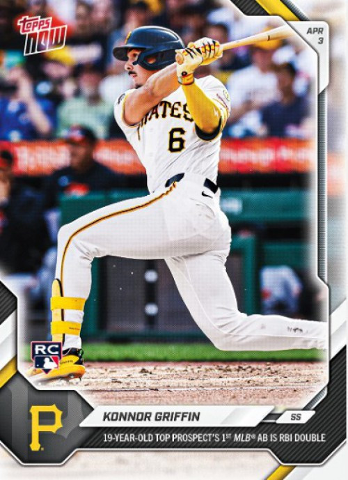 MLB Pittsburgh Pirates 2026 NOW Baseball Konnor Griffin #49 Rookie, 1st MLB At Bat is RBI Double、ToyWiz、kayou