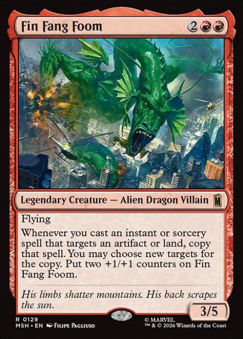 MtG Marvel Super Heroes Rare Fin Fang Foom #129、ToyWiz、kayou