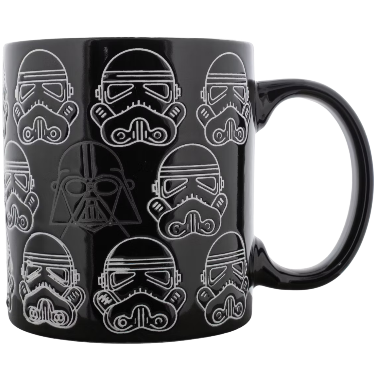 Star Wars: Troopers & Vader Masks - Wax Resist Ceramic Mug (20oz)、Silver Buffalo、kayou