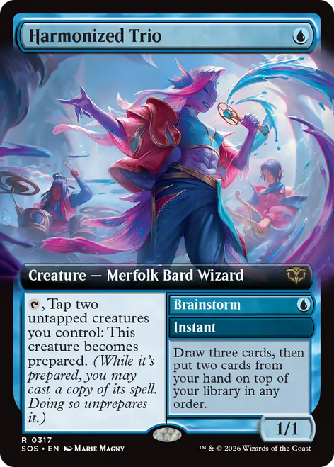 Harmonized Trio // Brainstorm (Extended Art Foil) | Secrets of Strixhaven、Magic: The Gathering、kayou