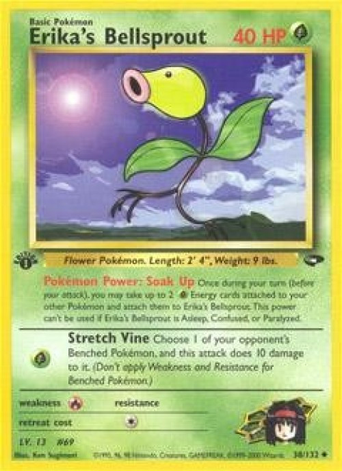 Pokemon Gym Challenge Uncommon Erika's Bellsprout #38 1st Edition、ToyWiz、kayou