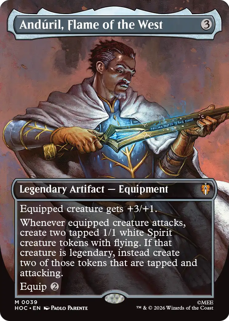 Andúril, Flame of the West (Borderless Art) | The Hobbit Commander、Magic: The Gathering、kayou