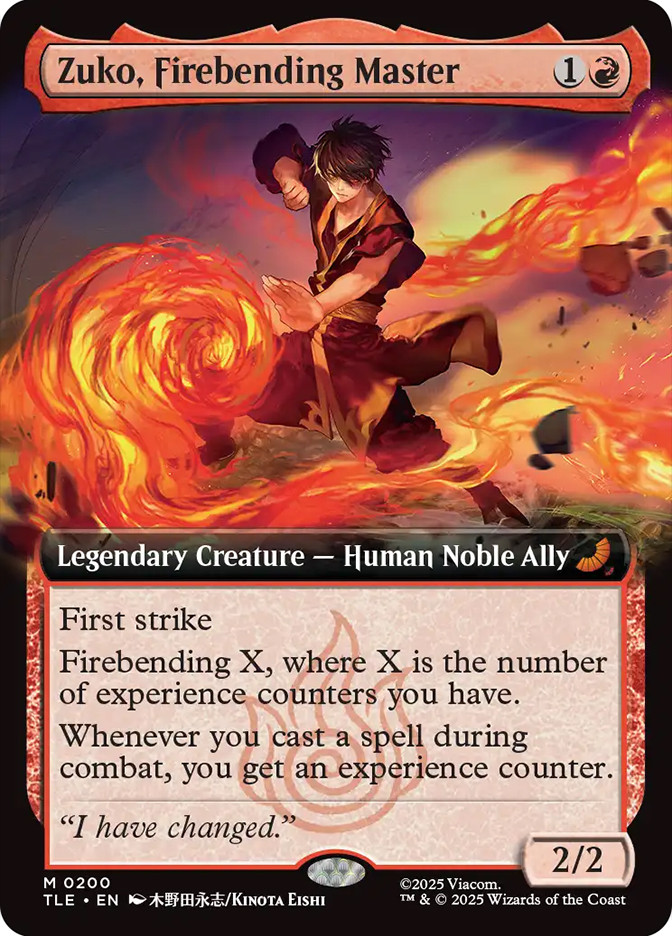 Zuko, Firebending Master (TLE2-200)、Magic: The Gathering、kayou