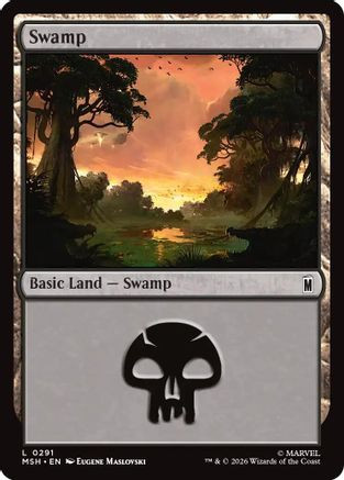 Swamp (0291) (MSH-291) - Marvel Super Heroes Foil、Wizards of the Coast、kayou