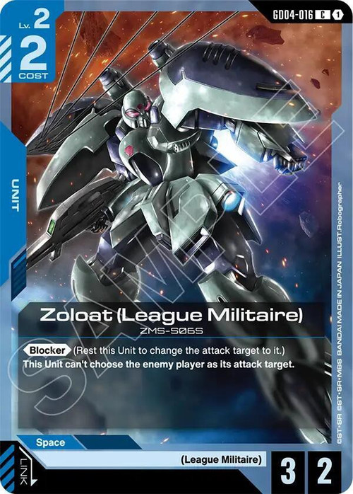 Gundam Trading Card Game Phantom Aria Common Zoloat GD04-016 League Militaire、ToyWiz、kayou