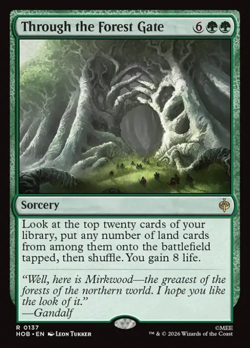 MtG The Hobbit Rare FOIL Through the Forest Gate #137、ToyWiz、kayou