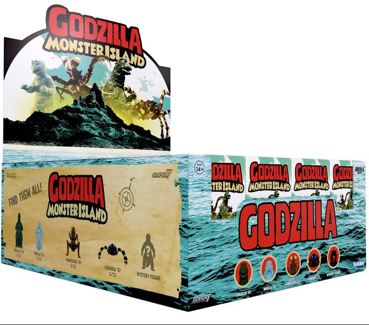 ReAction TOHO Godzilla Kaiju Monster Island - Showa Era 3.75-Inch Mystery Box 12 Packs、ToyWiz、kayou