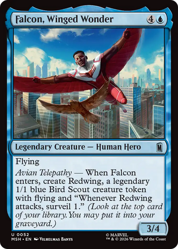 Falcon, Winged Wonder (Foil) | Marvel Super Heroes、Magic: The Gathering、kayou