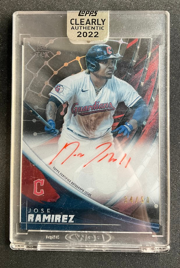 Jose Ramirez 2022 Topps Clearly Authentic Tek Auto 34/50 #TEK-JR、Collector Store LLC、kayou