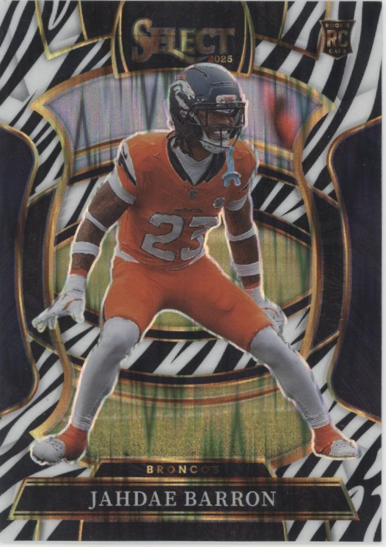 Jahdae Barron 2025 Panini Select Zebra Prizm RC #12、Collector Store LLC、kayou