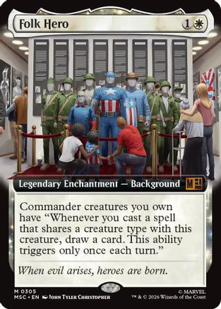 Folk Hero (Extended Art) (MSC-305) - Commander: Marvel Super Heroes、Wizards of the Coast、kayou