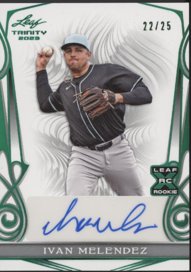 Ivan Melendez 2023 Leaf Trinity Green RC Auto 22/25 #BA-IM1、Collector Store LLC、kayou