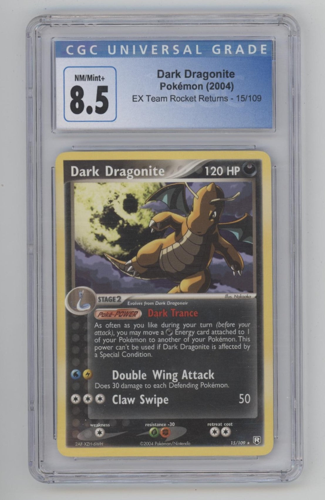 Dark Dragonite Pokemon EX Team Rocket Returns #15 CGC 8.5、Collector Store LLC Gaming、kayou