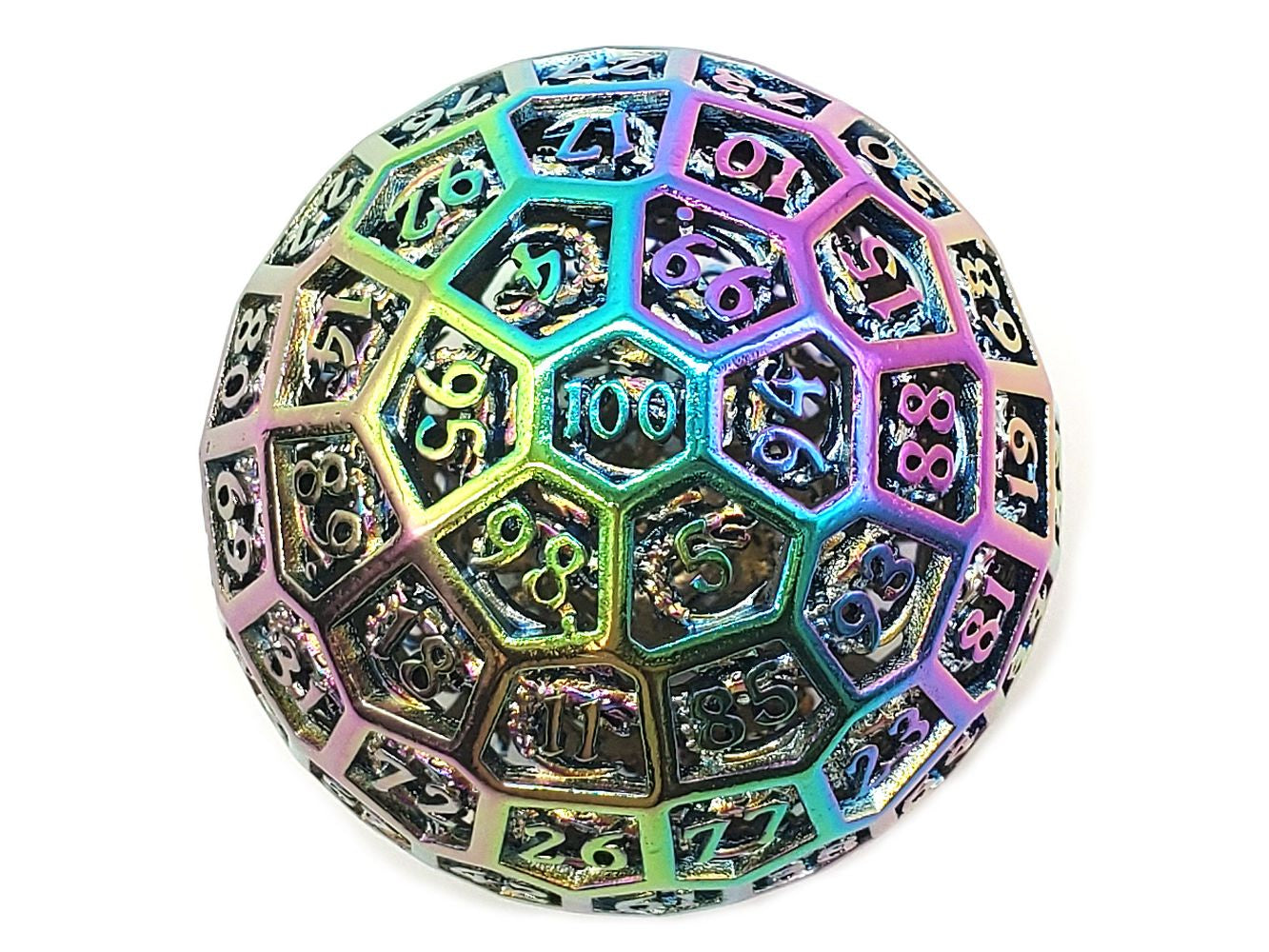 Old School Dice: Hollow Metal 50mm D100 Dragon's Head - Spectral、Old School Dice & Accessories、kayou