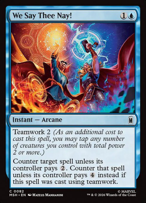 MtG Marvel Super Heroes Common We Say Thee Nay! #82、ToyWiz、kayou