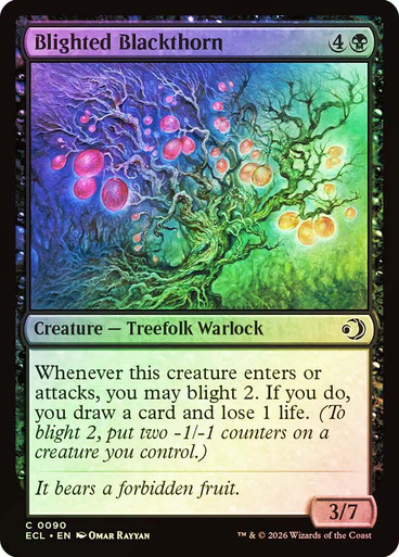 Blighted Blackthorn SGL-MTG-ECL-090-ENF、Magic: The Gathering、kayou