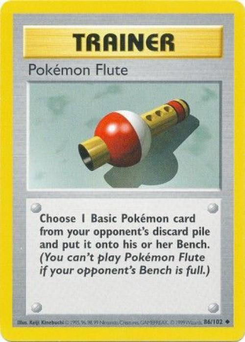 Base Set Uncommon Pokemon Flute #86 Shadowless Lightly Played、ToyWiz、kayou