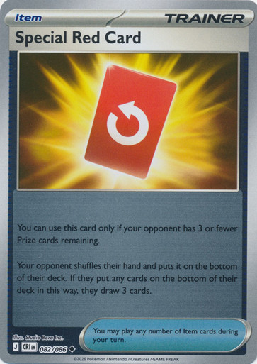 ME Chaos Rising 082/086 Special Red Card (Reverse Holo)、Pokemon、kayou