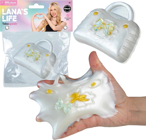 Lana's Life White Handbag 3.5-Inch Squishy Squeeze Toy Includes Roblox DLC Code、ToyWiz、kayou