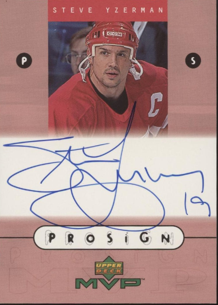 Steve Yzerman 1999 Upper Deck MVP Pro Sign Auto #SY、Collector Store LLC、kayou