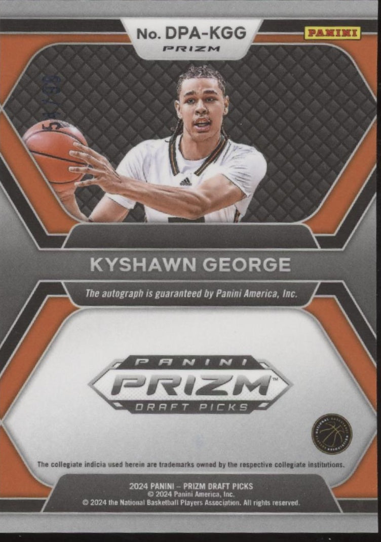 Kyshawn George 2024 Panini Prizm Draft Picks Purple Ice Prizm RC Auto 54/99、Collector Store LLC、kayou