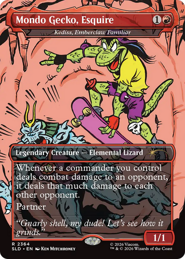 Kediss, Emberclaw Familiar Mondo Gecko, Esquire (Secret Lair - Teenage Mutant Ninja Turtles: The Mighty Mutanimals) | Secret Lair Drops、Magic: The Gathering、kayou