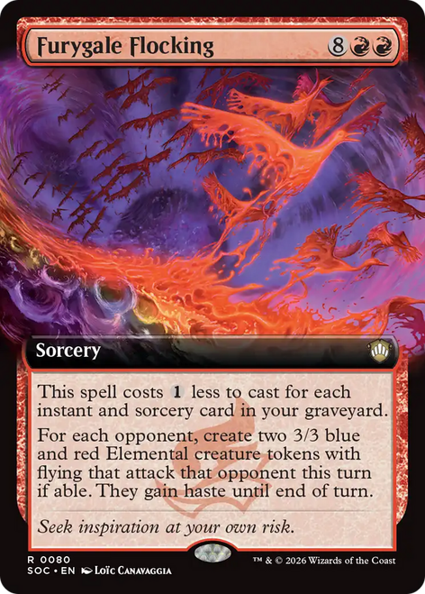 Furygale Flocking (Extended Art) | Secrets of Strixhaven Commander、Magic: The Gathering、kayou