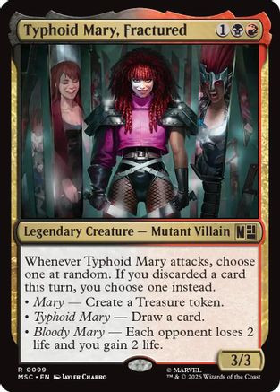 Typhoid Mary, Fractured (MSC-099) - Commander: Marvel Super Heroes、Wizards of the Coast、kayou
