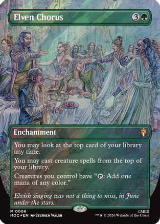 Elven Chorus (Borderless) (Surge Foil) (HOC-066) - The Hobbit: Eternal-Legal Foil、Wizards of the Coast、kayou