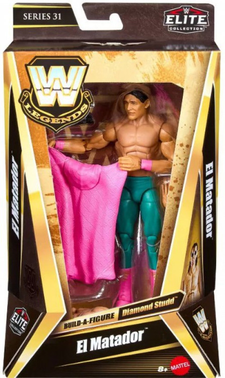 WWE Wrestling Elite Collection Legends Series 31 El Matador Exclusive Action Figure Includes Build Diamond Studd Piece!、ToyWiz、kayou