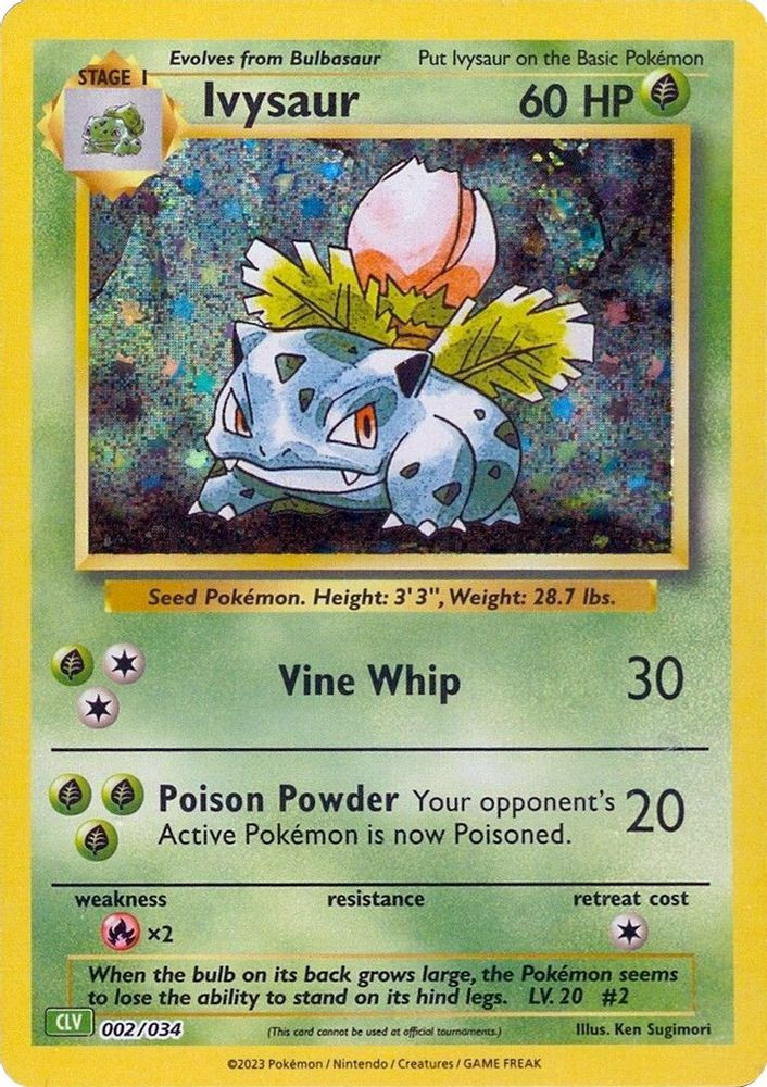 Pokemon Trading Card Game Classic Classic Collection Ivysaur #2 CLV、ToyWiz、kayou