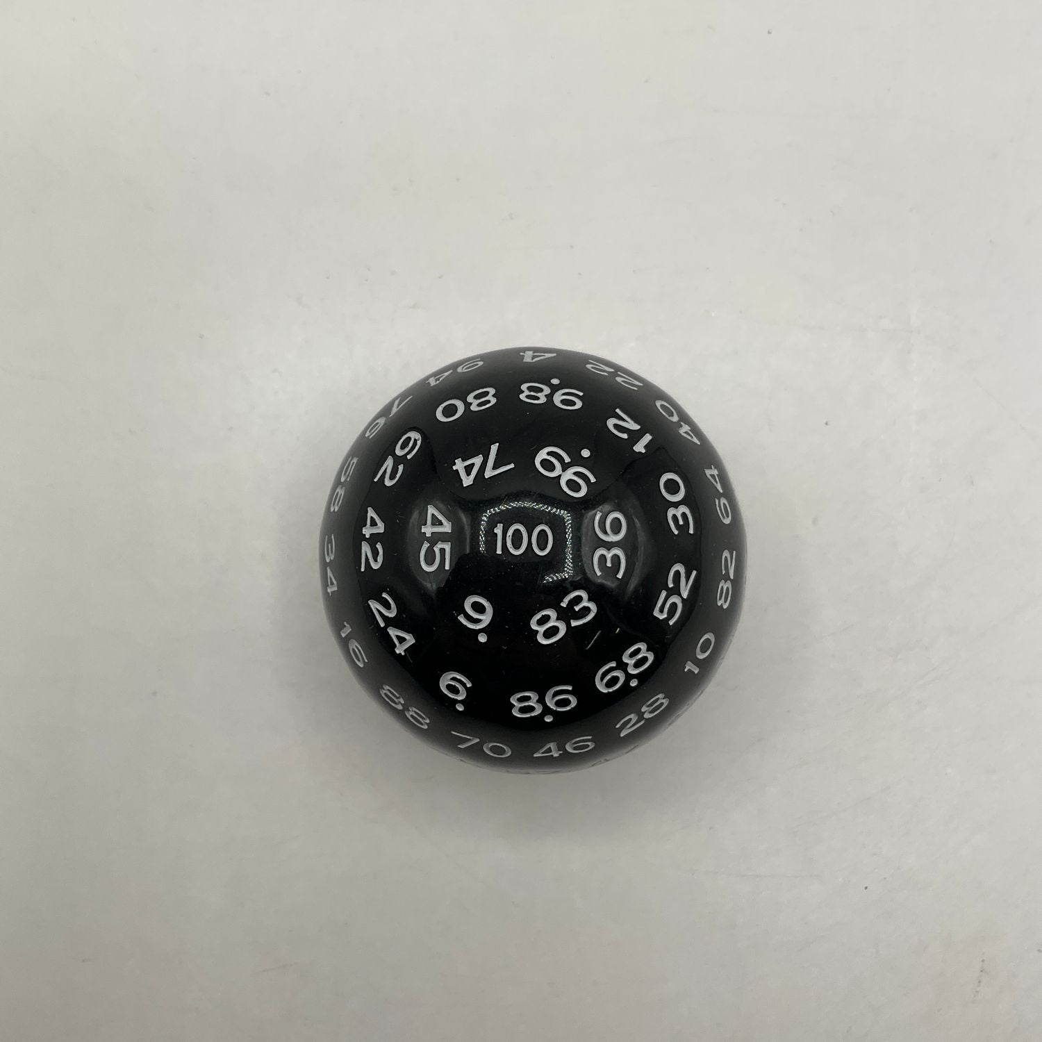 Critical Hit Collectibles: Single Black D100 Opaque Polyhedral Die with White Numbers for RPGS、Critical Hit Collectibles、kayou