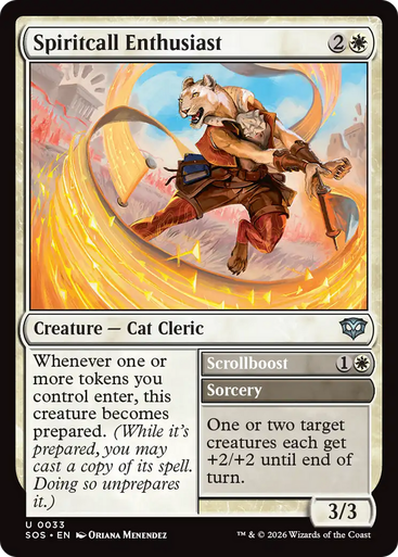 Spiritcall Enthusiast // Scrollboost (Foil) | Secrets of Strixhaven、Magic: The Gathering、kayou