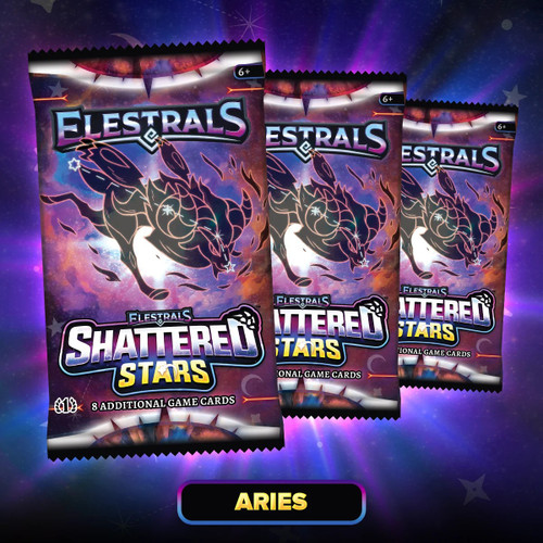 Elestrals Trading Card Game Shattered Stars Aries Booster 3-Pack Bundle、ToyWiz、kayou